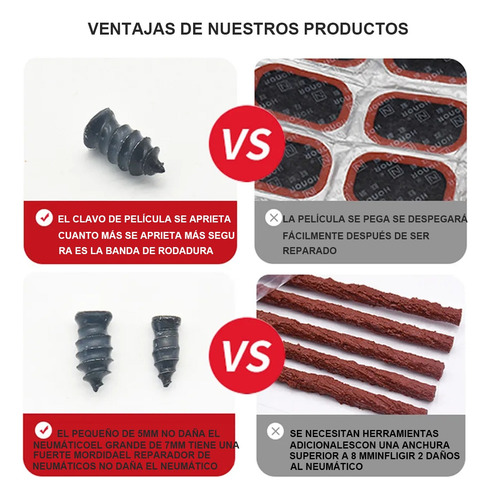 Tornillo Tapón Para Reparación De Ponchadura De Llanta