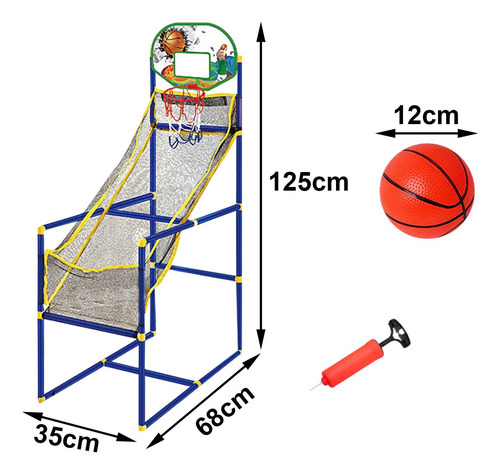 Juego De Baloncesto Arcade Con Altura Máquina Y 2 Bolas