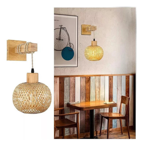 Projeto De Parede De Rattan Iluminação De Parede Casa