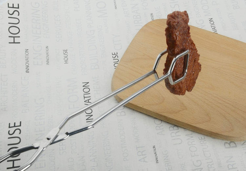 L 2pcs Pinzas Para Barbacoa De Acero Inoxidable Extra Largas