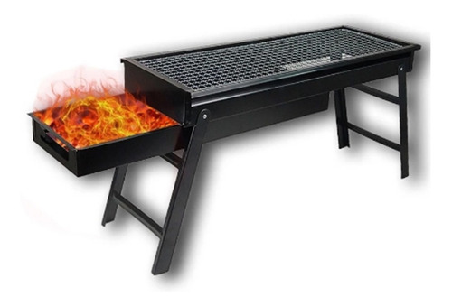 Parrillera Para Asado Plegable Portatil Xl 60x22x33 