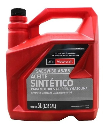 Aceite Motor Sintético 5w30 Diesel - Gasolina 4.73lts