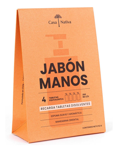 Recargas Jabón Espuma Mandarina Oriental Casa Nativa