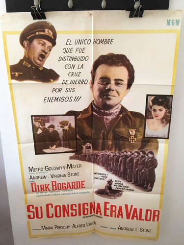 Afiche De Cine Original - Su Consigna Era Valor