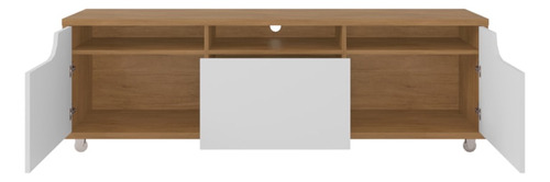 Rack Bancada Para Tv 60 Pol 160cm 11079 Cedro Branco Dcasa