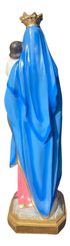 Virgen Maria Auxiliadora 50 Cm Resina Ojo De Cristal Blanco