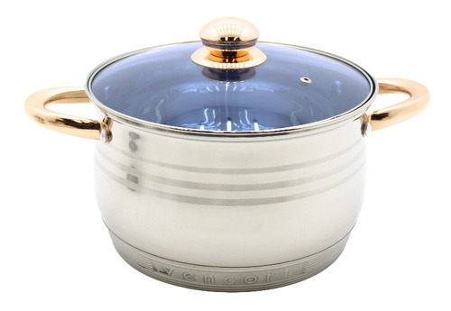 Batería de cocina Vencort Batería Acero Profesional Batería Acero Inoxidable con 12 piezas de acero inoxidable gris
