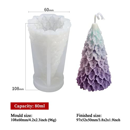 Yejahy Molde De Vela 3d Para Árbol De Navidad, Moldes De Res