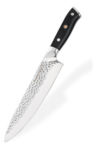 Cuchillo Acero Premium Webster Parrillero Cocina Chef Asado Color Martillado Negro