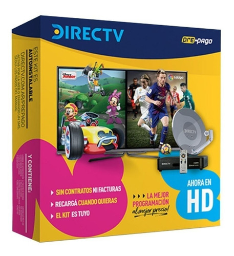 Directv Prepago Hd Kit Antena Decodificador Completo Origina