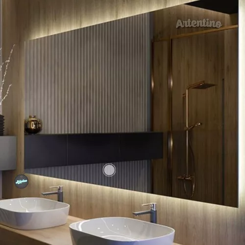 Luz Led Espejo Smart Touch Dimmer Baño Moderno Rectangular