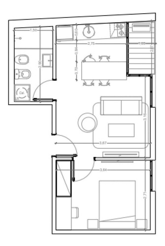 Imagen 11 de 12 de Venta De Apartamento 1 Dormitorio En 01 Vila