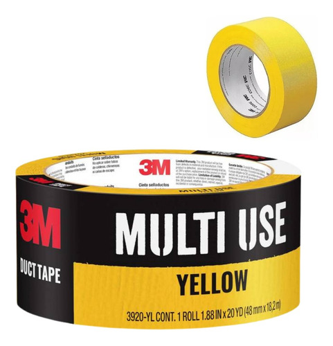 Pack X4 Cinta Multiproposito 3m Ducttape 48mm X 18m Colores