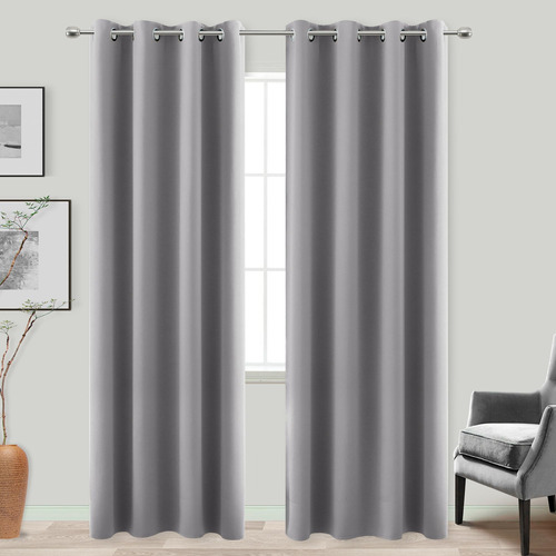 Cortinas Opacas Para Sala Y Dormitorio, 213 Cm De Largo, Neg