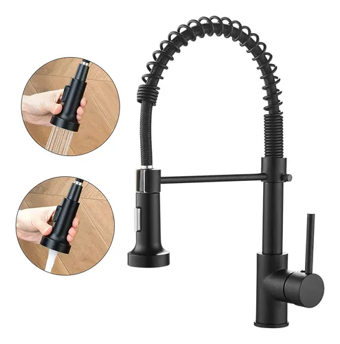 Torneira para Cozinha Gourmet Monocomando Misturador cor Preto Acabamento Mate Yesop
