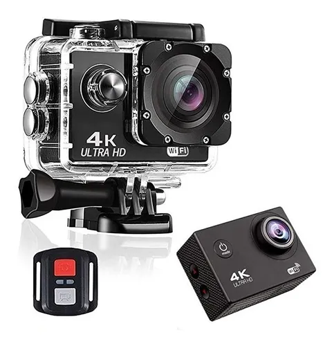 C mara de video Seisa Action Cam 4K negra