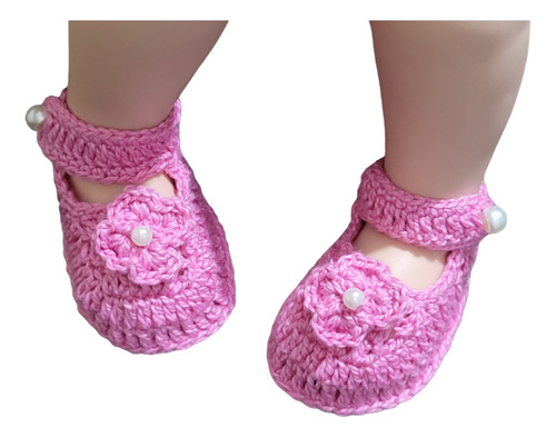 Sapato Para A Bebe Reborn E Bebe Rn Prematuro Croche 7cm
