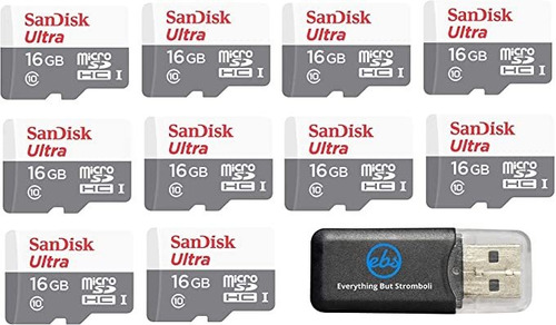 Sandisk Ultra (10 unidades) Microsd Tf Flash Tarjeta De Me.