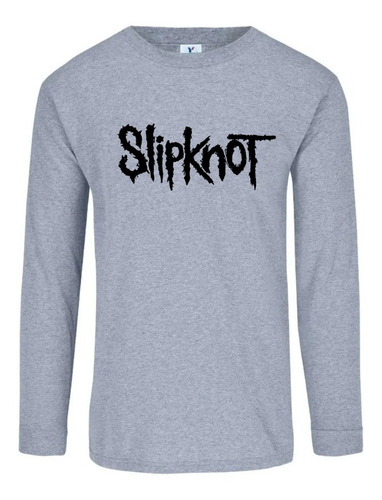 Camiseta Manga Larga Slipkanot Gris