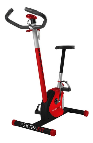Imagen 2 de 3 de Bicicleta fija Pektra Fit PKFB04 tradicional roja y negra