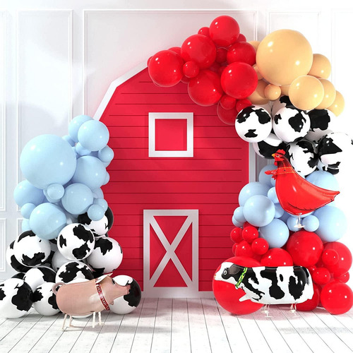 Kit Arco De Globos Isndare Tema Granja 50 Piezas