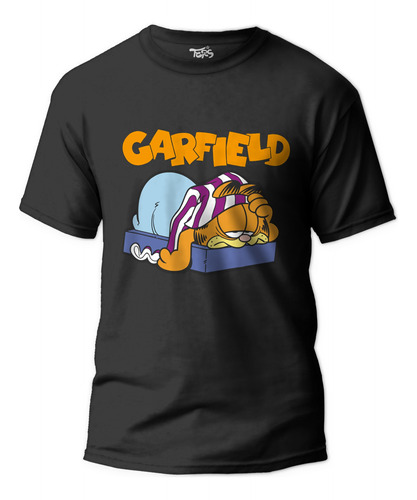 Polera Garfield Pereza - Moda De Gatos Y Caricaturas