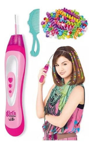 Mi Clavel Toys Kit Bijoteuri 2 En 1 Fabrica Trenzas + Trenzador Grande Deco