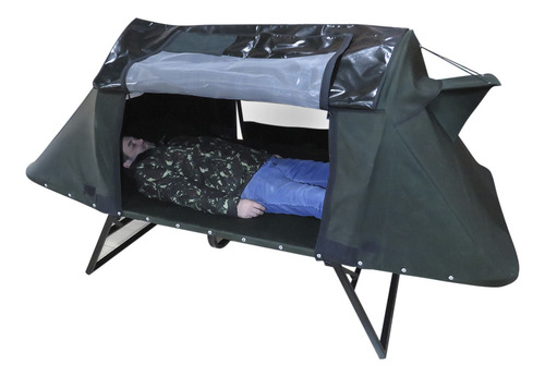 Imagem 7 de 8 de Cama Tatu Casal Para Atividades Outdoor Dobrável Verde