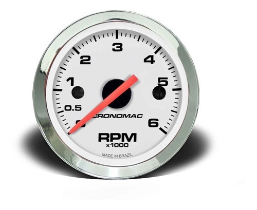 Contagiros 52mm 6.000 Rpm Croma Branco