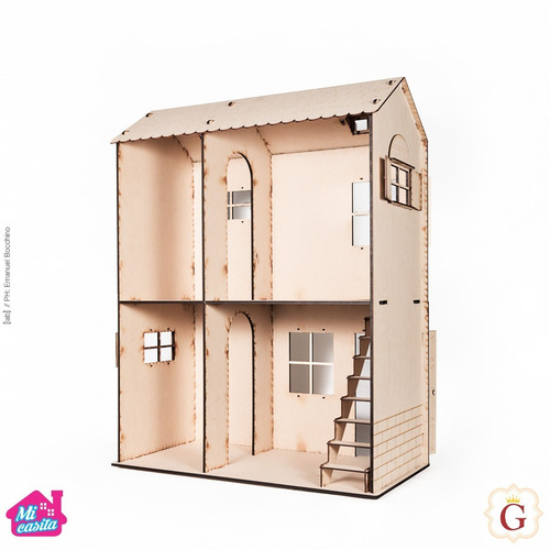 Casa Casita De Muñecas Para Barbie Fibro Fácil Sin Muebles