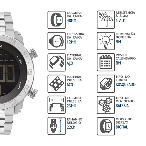 Relógio Technos Masculino Bjk006ab/1p