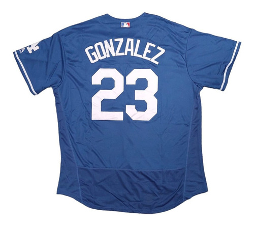 Imagen 2 de 2 de Camiseta Casaca Baseball Mlb Dodgers 23 Gonzalez