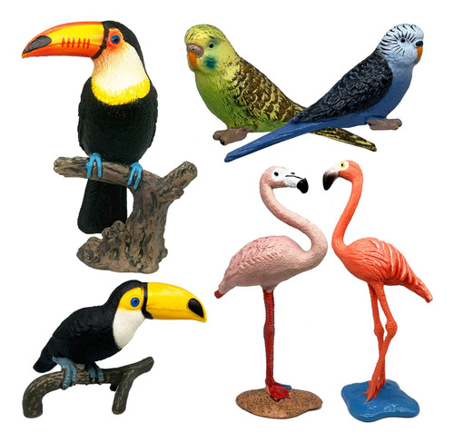 Gemini&genius Bird Toys Niños, Figuras Pájaros Animales 6 Y