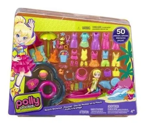 その他 Polly cranka Boneca Polly Pocket Diversão Na Praia Com 50 Peças Mattel