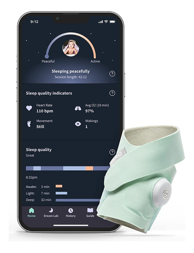 Owlet Dream Sock - Smart Baby Monitor With Heart Rate And Av