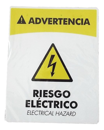 Aviso Señal Riesgo Electrico Advertencia 21x16 Señalizacion