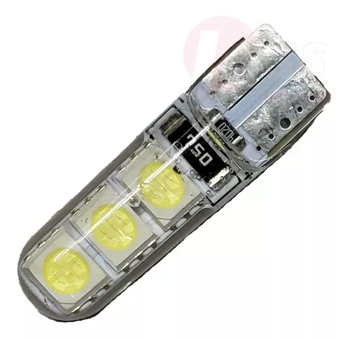 Lampara Led T10 W5w Canbus Silicona 6 Smd Posicion 12v Auto