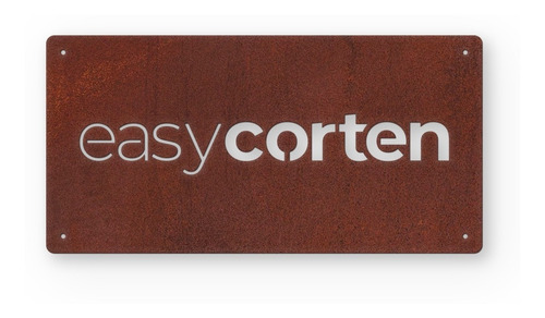 Logo Para Fachada Em Aço Corten 80 X 50cm. Aço Corten