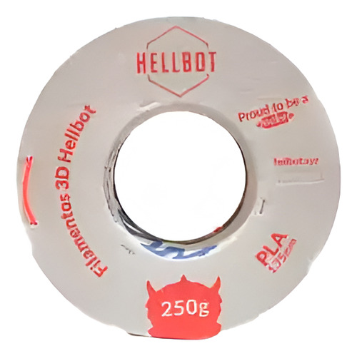 Filamento Pla Impresora 3d Hellbot Ecofila 250grs 1.75mm Color Negro