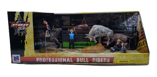 New Ray 1:43 Set Rodeo Ganadero Pbr Toros Vaqueros Corrales