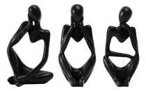 Comprar Decoración Resina Negra Arte Abstracto Estante Escultura Min
