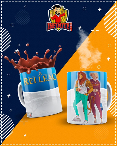 Imagem 10 de 10 de Canecas Personalizadas Rei Leão Moderno !!!!
