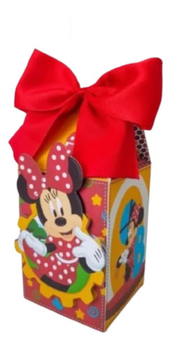 10 Cajitas Milk Box En 3d De Minnie Mouse...