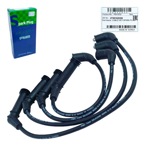 Imagen 3 de 10 de Cables Bujias Kia Picanto 1.1 2008 2009 2010 2011 Original