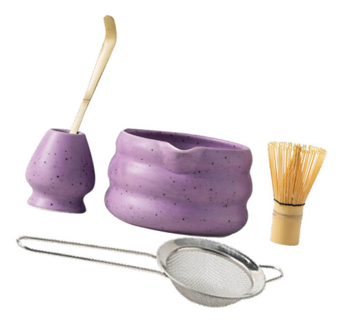 5x Matcha Set Accesorios Matcha Fashion Fashion Tea Púrpura