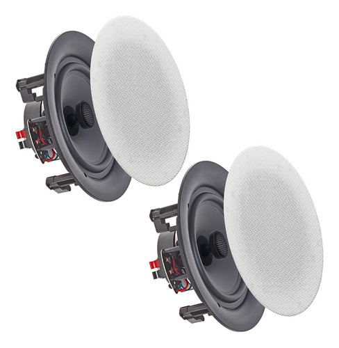 Vaiyer - Juego De 2 Altavoces De Techo Sin Marco De 5.25 Pulgadas, 350 Vatios (por Par), Sistema De Cine En Casa, Montaje Empotrado En La Pared En El Techo De 2 Vías, Altavoz De Bajo Medio, Para