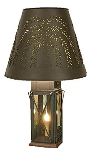 Large Milk House 4-way Lamp With Willow Shade - Rustic ...