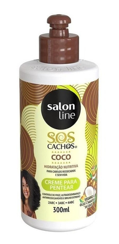 Creme De Pentear Sos Coco Nutricao Cachos Salon Line 300ml