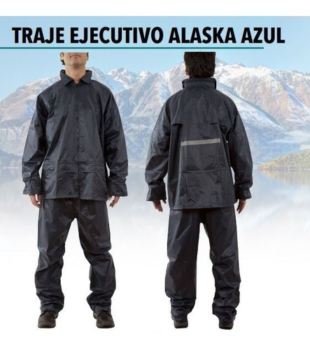 Imagen 2 de 2 de Traje Agua Lluvia Ejecutivo Azul