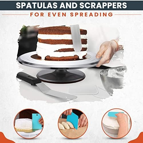Rfaqk Juego De Platos Giratorios Para Pasteles De 50 Piezas